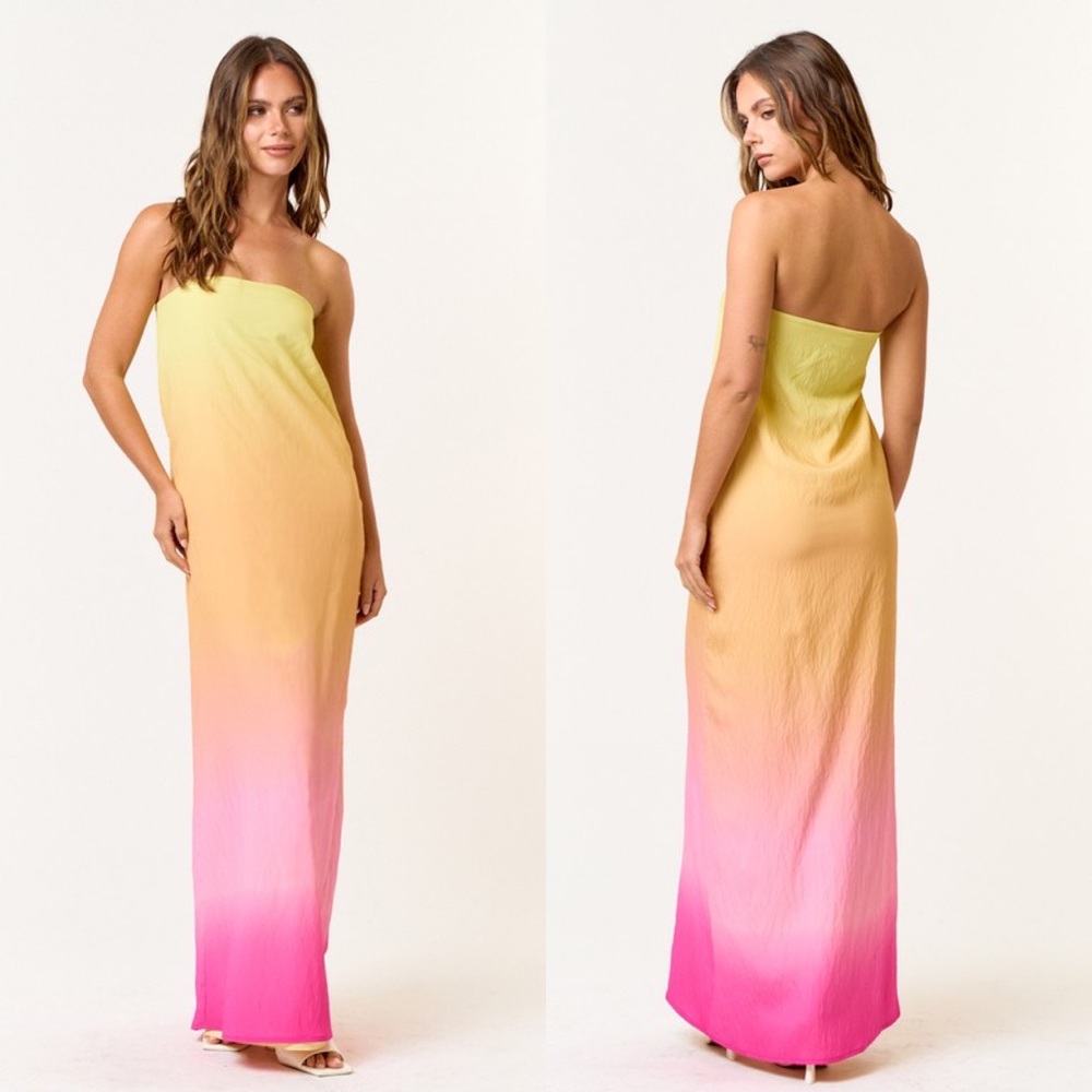 *PREORDER* Sweet Like Summer Dip Dye Ombre Maxi Dress - Picture 2 of 3